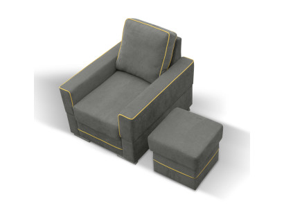 1-Seater Sofa Couch Designer Textile Sofas Upholstery New Modern Armchair