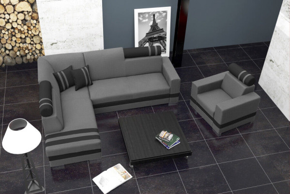 Sofa Sleeper Sofa Designer Sofa with Bed Function + Storage Corner Sofa Couch NEW