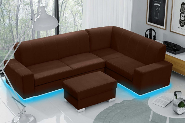 Sofa Sleeper Designer Sofa with Bed Function + Bed Compartment Corner Sofa Couch NEW