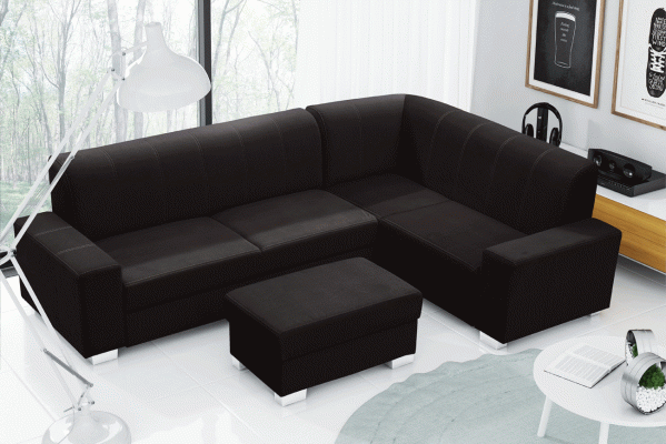 Sofa Sleeper Designer Sofa with Bed Function + Bed Compartment Corner Sofa Couch NEW