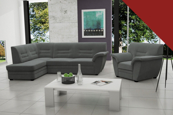 Sofa Sleeper Sofa Designer Sofa with Bed Function + Bed Box Corner Sofa Couch NEW