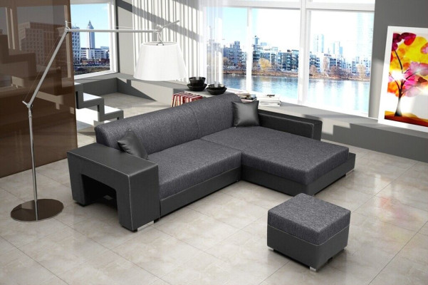 Sleeper Sofa Corner Sofa Couch Bed Function Upholstered Corner Set Sleeping Function New