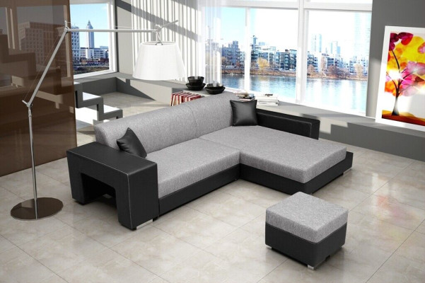 Sleeper Sofa Corner Sofa Couch Bed Function Upholstered Corner Set Sleeping Function New