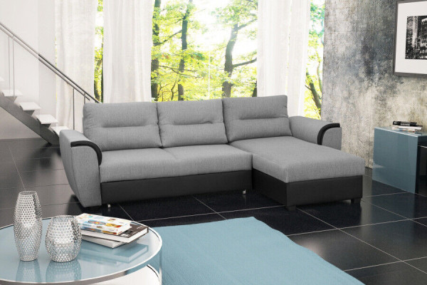 Sofa Sleeper Designer Sofa with Bed Function + Bed Box Corner Sofa Couch NEW