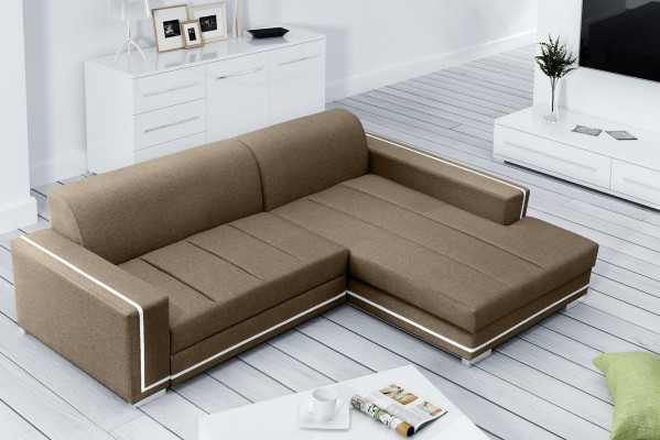 Sofa Sleeper Sofa Designer Sofa with Bed Function + Storage Compartment Corner Sofa Couch NEW