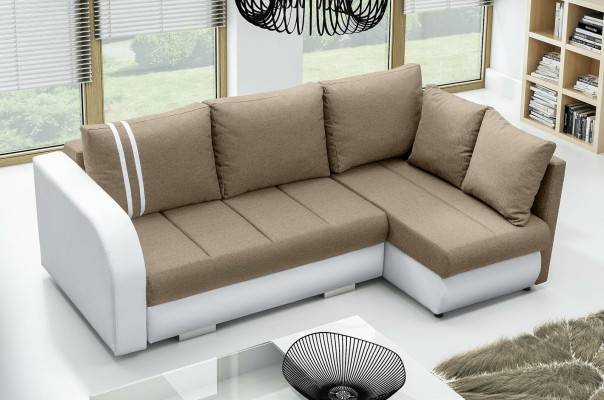 Sofa Sleeper Sofa Designer Sofa with Bed Function + Storage Compartment Corner Sofa Couch NEW