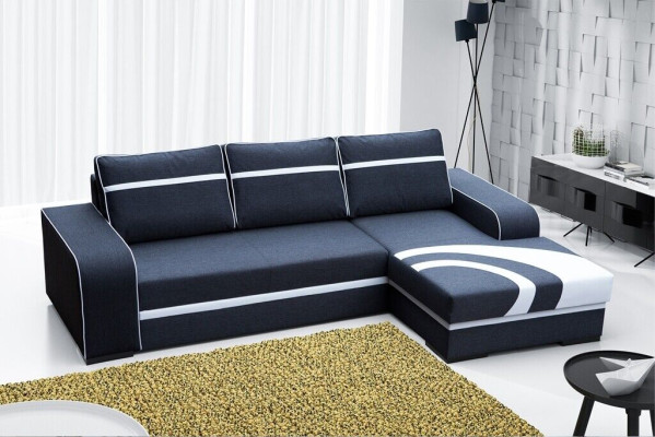 Sofa bed corner sofa with bed function and upholstery - Modern suite with sleeping function NEW