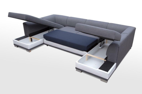 XXL living landscape corner sofa couch upholstery suite corner designer U-shape new sofa