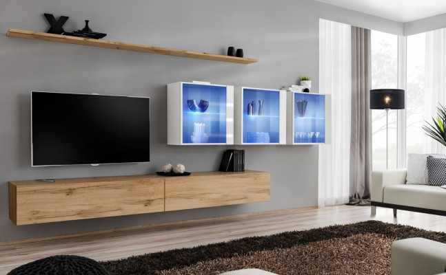 Living room furniture modern style design TV stand wall shelves complete wall cabinet