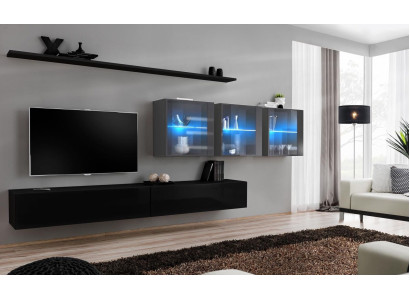 7-piece living room wall unit modern living room furniture TV stand design wall shelves complete