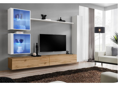 Living room complete wall unit set 6-piece designer luxury furniture wall cabinet