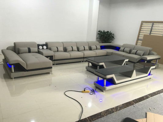 Design sofa complete set upholstery corner sofa corner couch couch sideboard table