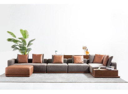 Upholstered sofa corner set corner sofa L-shape fabric sofa couch modern sofa gray