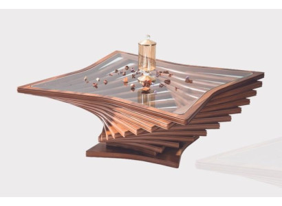 Exclusive Golden Coffee Table Living Room Side Table Noble Glass Table