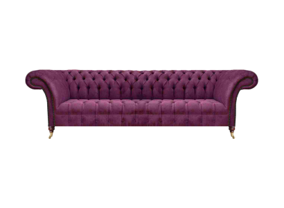 Luxury Textile Furniture Sofa Four-Seater Couch Furnishing Upholstered Furniture Chesterfield