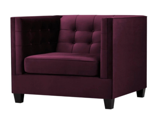 Chesterfield Armchair Textile Fabric Violet Creative Furniture New Living Room Modern