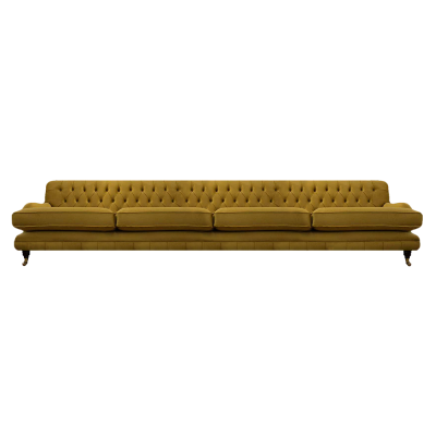 Living room sofa four-seater couch furnishings fabric upholstered furniture Chesterfield