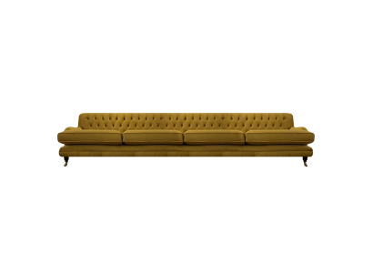 Living room sofa four-seater couch furnishings fabric upholstered furniture Chesterfield