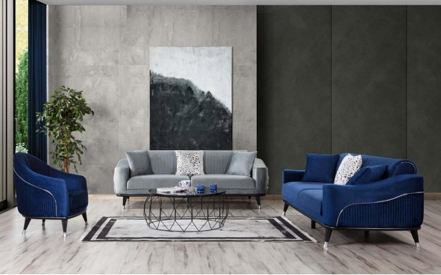 Luxury Armchair 1 Seater Living Room Fabric Polyester Style Modern Design