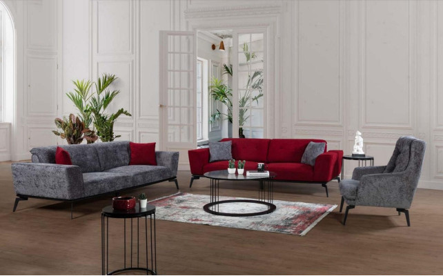 Gray modern single-seat armchair designer living room furniture lounge chair