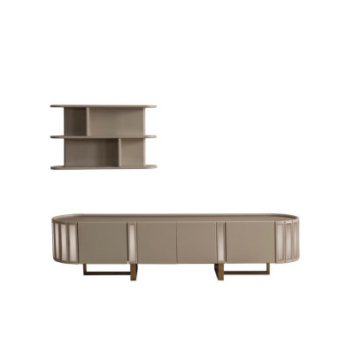 Wall unit, TV lowboard, shelf set, TV stand, sideboard, chest of drawers, living room