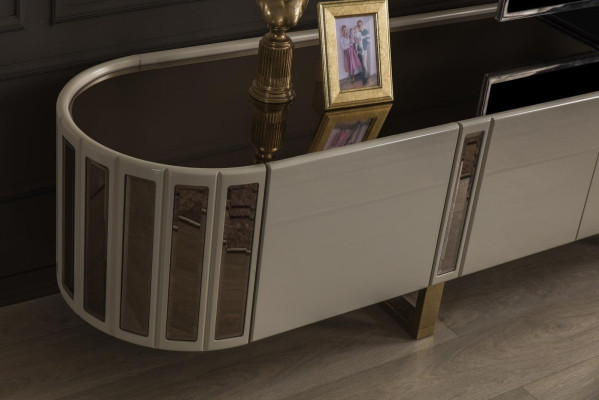Wall unit, TV lowboard, shelf set, TV stand, sideboard, chest of drawers, living room