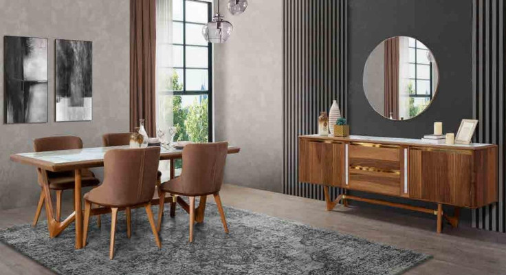 Dining table set 6-piece suite new dining table 4x chairs chair dining room set