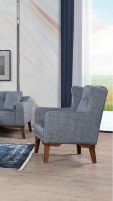 Sofa set 3+3+1 seat complete set sofa armchair textile 3 pcs