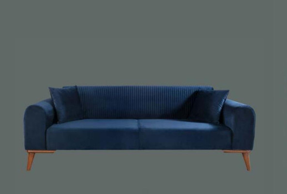 Sofa set 3+3+1 seater sofa armchair royal blue couch velvet 3-piece