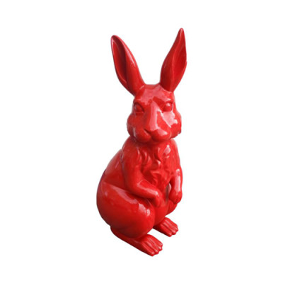 Garden decoration red rabbit statue figure decor statues sculpture figures 220 cm