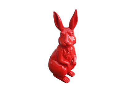 Garden decoration red rabbit statue figure decor statues sculpture figures 220 cm