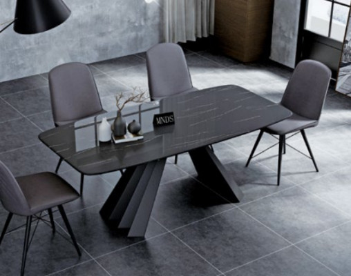 Design dining room set table + 4 upholstered seat chairs table set chairs