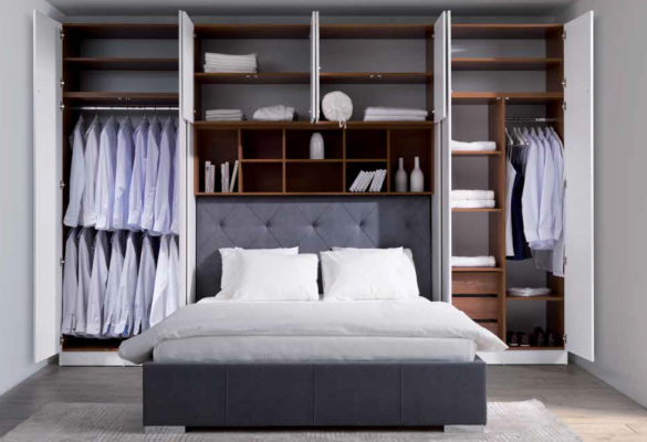 Wardrobe, bed, beds, wall cabinet, upholstery, cabinets, closet, bedroom, new.