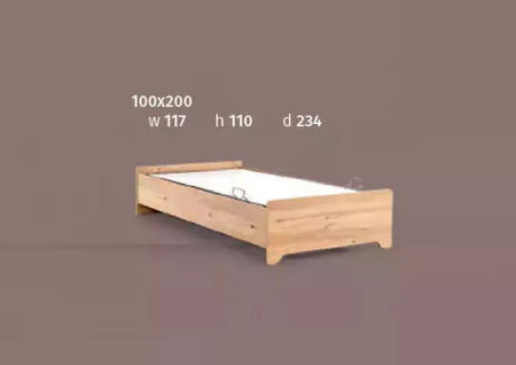 Modern children's bed brown fabric bed children's room novelty 100x200cm