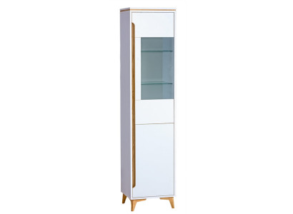 Display Cabinet Sideboard Cupboard Shelf Modern Style Living Room Collection White
