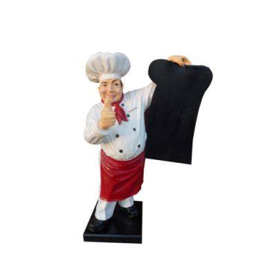 Advertising Board Chef Figure Statue Sculpture Advertising Figure Menu Board Display Stand New