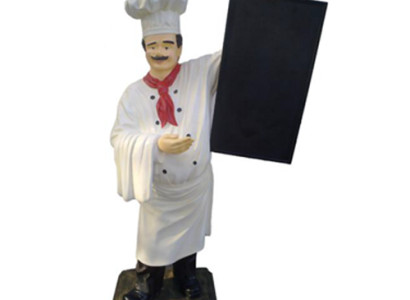 Chef figure statue sculpture advertising figure menu board stand-up display menu