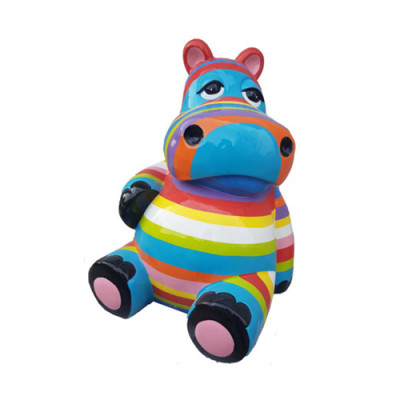 Modern Designer Figure XXL Hippo Statue Abstract Sculpture Figures