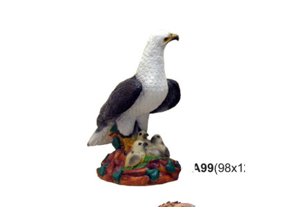 USA Eagle Hawk Abstract Modern Statue Figure Bird of Prey Garden Decoration 46cm New