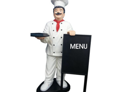 Chef figure statue sculpture advertising figure menu board advertising stand restaurant new