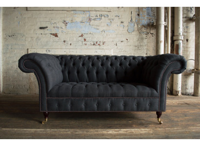 Textile sofa fabric couch Chesterfield big sofas XXL seat cushion 185cm couches