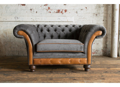 Single-seater armchair TV club couch sofa Chesterfield original England furniture new