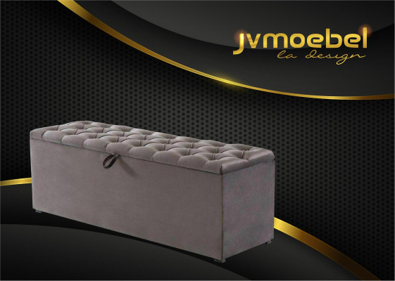 Chesterfield Sofa Modern Design Ottoman Stool Two-Seater Textile New