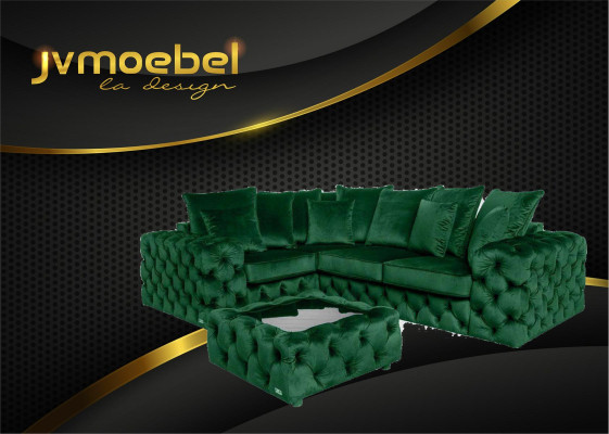 Coffee table fabric side table living room table glass table Chesterfield fabric