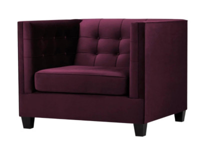 Chesterfield Armchair Textile Fabric Violet Creative Furniture New Living Room Modern