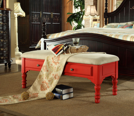 Seat cushion bench cushion stool bench textile wood style designer footstool new