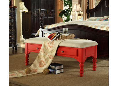 Seat cushion bench cushion stool bench textile wood style designer footstool new