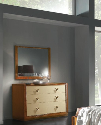 Two-piece set suite: dresser, mirror, dresser group, console, cabinets, modern, new.