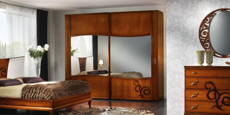 Wardrobe closet with sliding doors closet cabinets modern bedroom