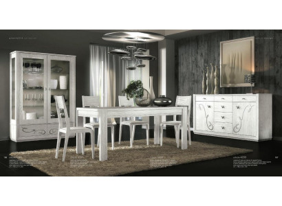 Dining room dining table chair cabinet display cabinet dining group table tables wood set 7-piece.
